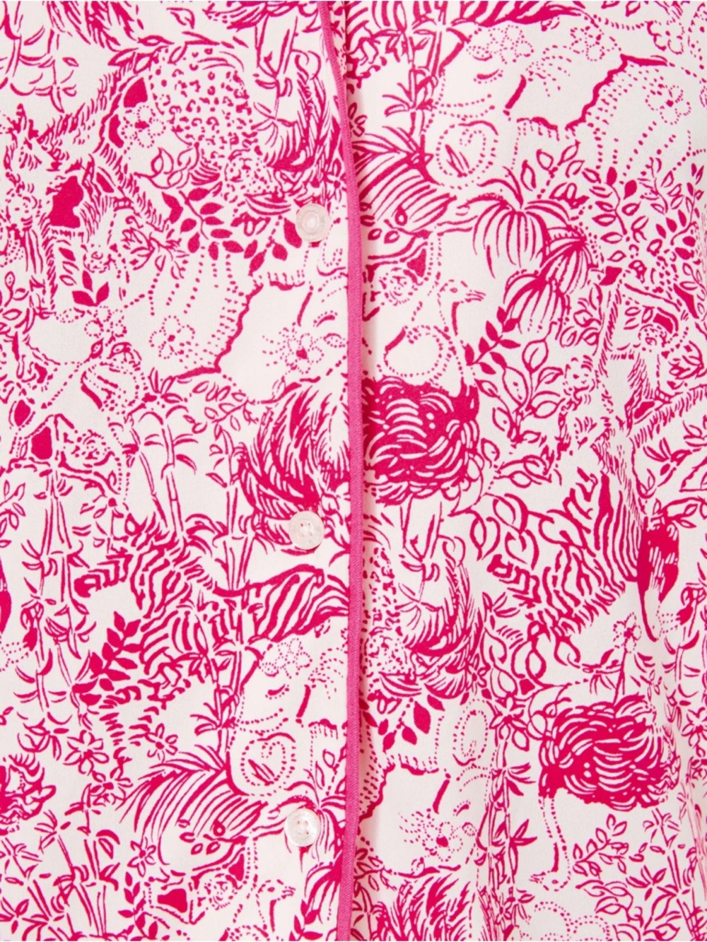 NWT Lilly Pulitzer Raspberry Rouge Animal Magnetism Pajama Top XXL - Picture 8 of 8